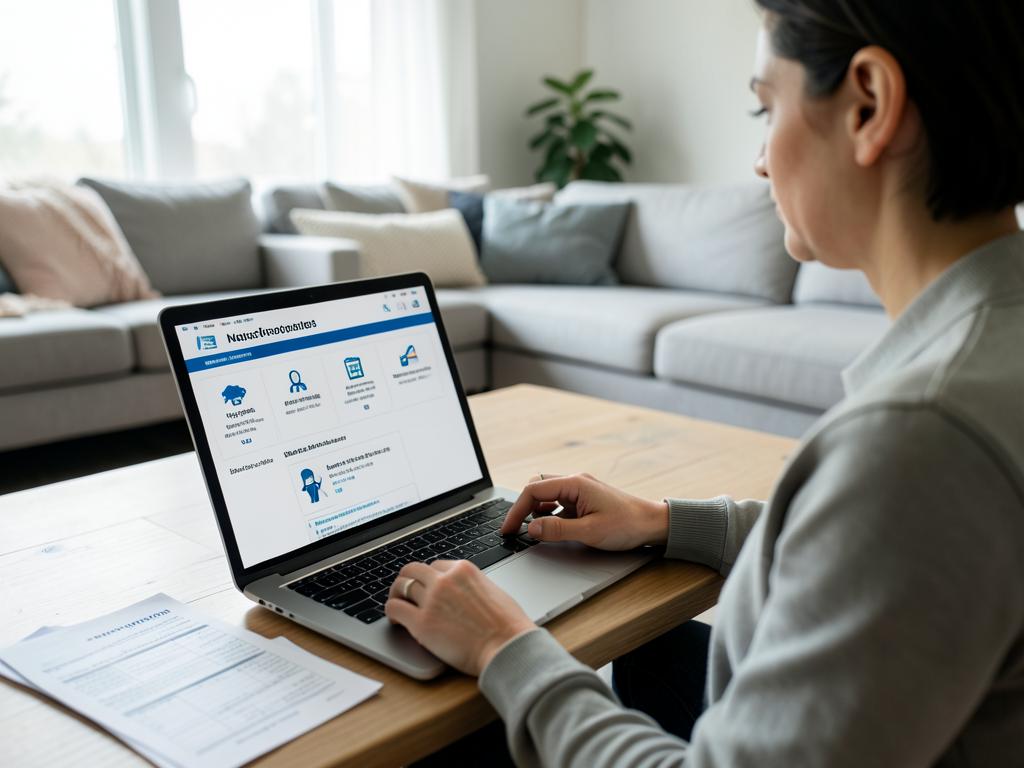Person comparing vetted international moving providers on a laptop at home